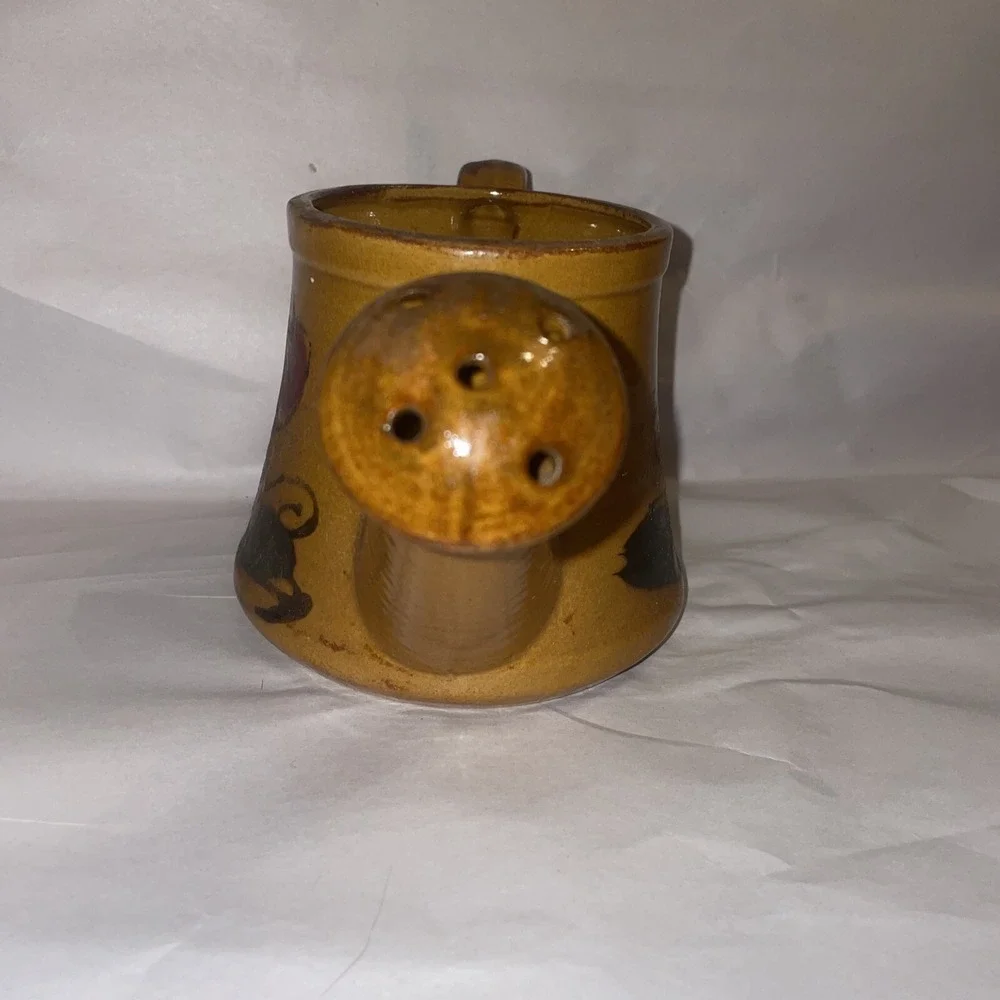 Vintage Japanese Ceramic Watering Cans Red‎ And Yellow Flower
